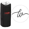 Custom Initial - Upload Your Design - 1/2 Round Inspection Stamp - 1 Line Self Inking Signature Stamp