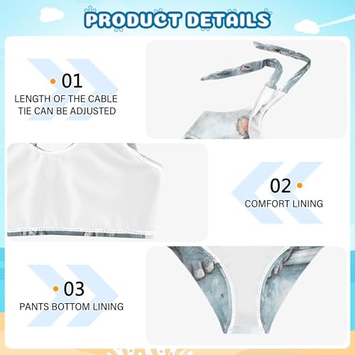 Watercolor Hippo Cub in Tub Girls Bikini Sets 2 Piece Swimsuits Bathing Suit Swimwear4