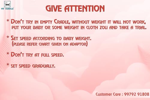 Image of My Cradle Electric Cradle Motor Digital Timer 15 min to 9.45 hrs. First Time in India Time and Speed Adjustable Kit 20kg Load, for New Born Baby-Red Heart (Only Automation Kit)(Cradle not Included)