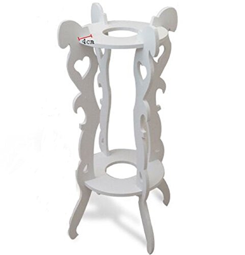 Revesun 2 ripiani wooden-plastic lavabile Garden fiore vasi di fiori soggiorno display bianco