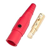 Marinco CLS20MB-C CLS Cam Type, Series 16 Inline, Single Pin Connector, 400 Amp, 600 Volt, #2-2/0 AWG, Male - Red (C)