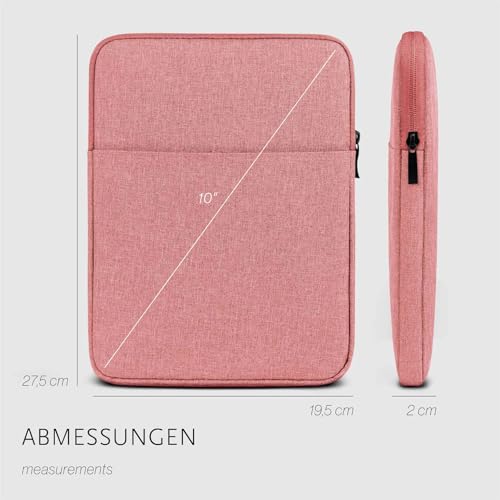 Pochette iPad Pro 11 M4 moex rose en fibre polyester zippée