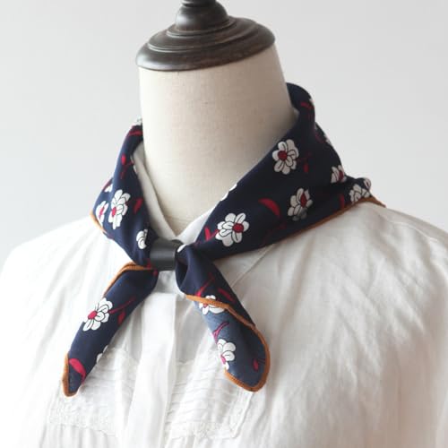 Luzen 16Pcs Colorful PU Leather Scarf Buckle - Simple Style Silk Ring Clip Holder for Women Girls, 83mm x 19mm, Random Color4