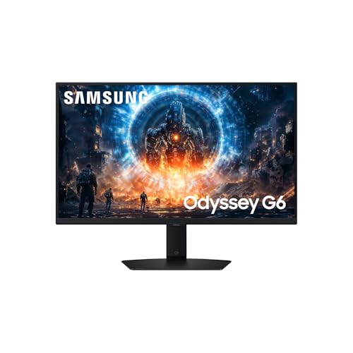 Migliori monitor Samsung Samsung Monitor Gaming Odyssey G6 (S27FG602EU), Flat, 27'', 2560x1440 (QHD), IPS, 350 Hz, 1 ms, Compatibilità G-Sync, HDMI, Display Port, Ingresso Audio, HAS, Pivot, Flicker Free, Eye Saver Mode