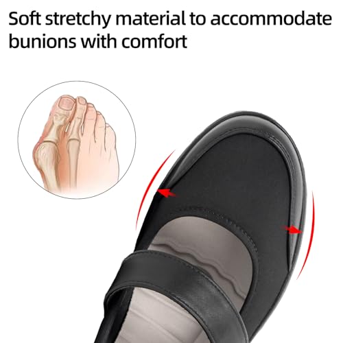 Women Orthopedic Mary Jane Flats Comfortable Bunions Walking Shoes Round Toe Lightweight Orthotic Shoes with Arch Support3