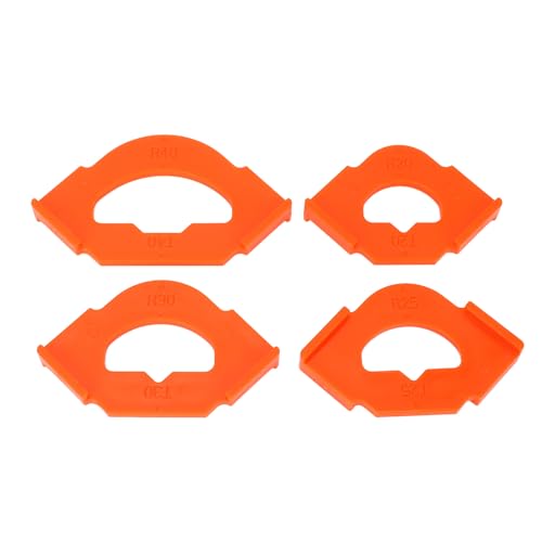 Plantillas de enrutamiento de esquinas Juego de plantillas de radio de ángulo oblicuo redondeado Material ABS Operación fácil Seguro y estable para carpintería Naranja