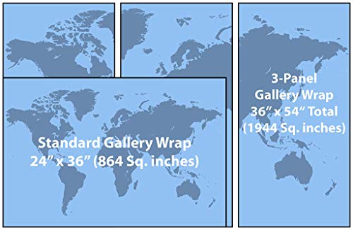 Push Pin Travel Maps 3 Panel - Personalized Canvas Executive World Travel Map With Pins- Extra Large Wall Map thumb #4