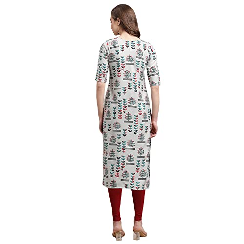Image of Pinkmint Women's Crepe Digital Print Straight Kurta
