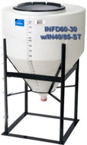 60 Gallon Full Drain Cone Bottom Inductor Tank with Steel Stand