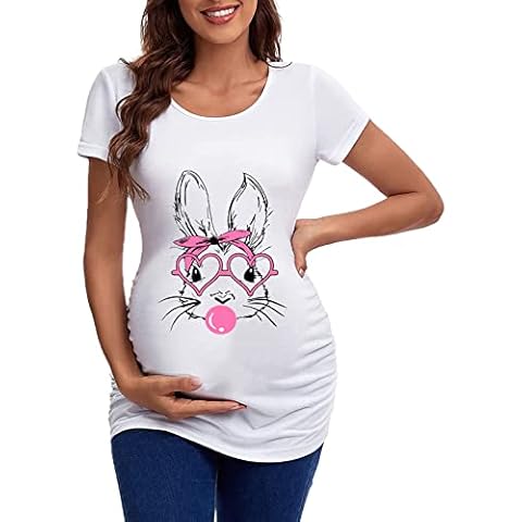 Damen Stillshirt Langarm Umstands Nursing T-Shirt Tops Schwangere Mutterschaftsbluse O-Ausschnitt Schwangere Mutterschafts-Bluse Cover