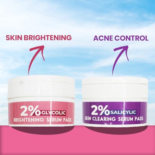 Image of JAQULINE USA 2% Salicylic Skin Clearing Serum Pads | Brightens Skin Tone | Reduces Acne and Blackheads | Unclogs Pores | Suitable for All Skin Types - 40g