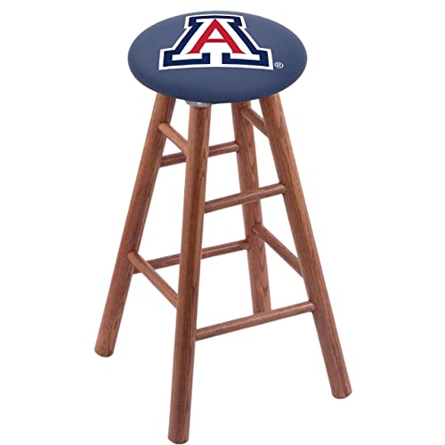 Holland Bar Stool Co. Oak Extra Tall Bar Stool in Medium Finish with Arizona Seat by The