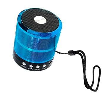 Generic Multimedia Mini Bluetooth Speaker Wih USB and AUX System & Cables (Sky Blue)