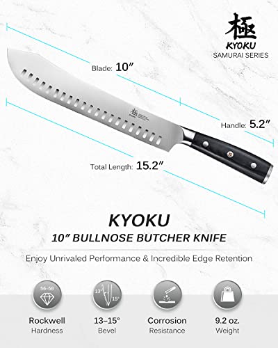 Image of KYOKU Samurai Series Knife Japanese Style1 (Bullnose Butcher Knife, 10 inch)