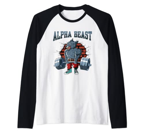 Fitnesstraining Pumpen Alpha Wolf beim Kreuzheben Fitness Raglan