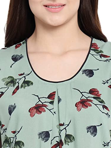 Image of Klamotten Rayon Printed Stylish Gown for Women, Maxi for Women, Nighty for Girls, Night Dresses for Women, Night Gown for Women or Dailywear, All-Day Wear