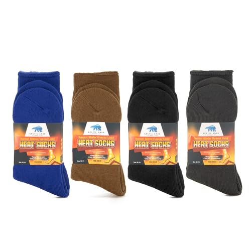 Men and Women Thermal Winter Fleeced Lined Heat Socks- 2 or 4 Packs2