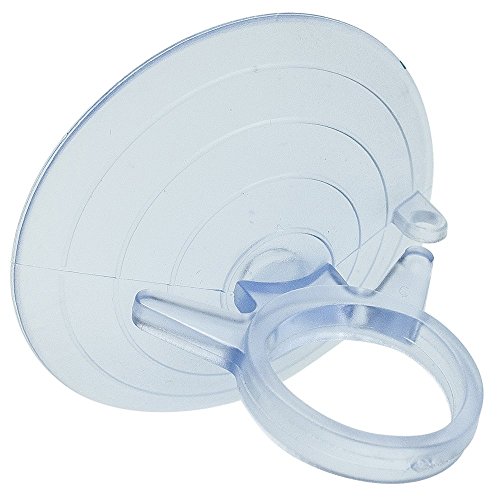 Clear Plastic Suction Cups With Loops - 4.5 Cm (1.75 In) Wide, Set Of 10, For Glass Windows, Windshield, Tile, Kitchen, Bathroom Mirror, Shower Wall, Terrarium, Car Window, Office, Hangers, Kit #TOP1