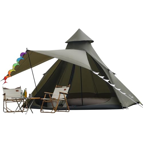 12'x10'x8'Dome Camping Tent 5-6 Person 4 Season Double...