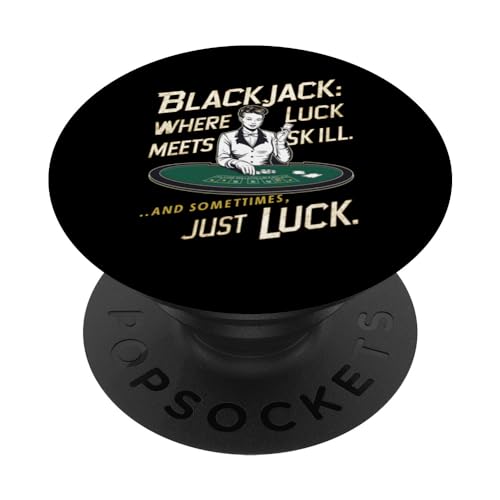 Blackjack dove la fortuna incontra abilità e solo fortuna arte PopSockets PopGrip Intercambiabile