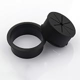 Zaślepka otworu na kabel w przelotce biurkowej 10 sztuk 50mm / 53mm / 60mm biurko stół ABS i guma zaślepki na otwory na kable komputer stancjonarny biurko drut okrągły Tidy przelotka(White,50mm)