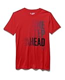 Under Armour Boys' One Step Ahead T-Shirt, Risk Red/Black, Youth Medium