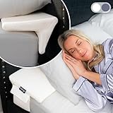XetraDesign Bed Wedge Pillow for Headboard Gap Up to 7', Triangle Gap Filler for Bed, Mattress Wedge Gap Filler, Headboard Space Filler, Corner Pillow, White Queen 60'