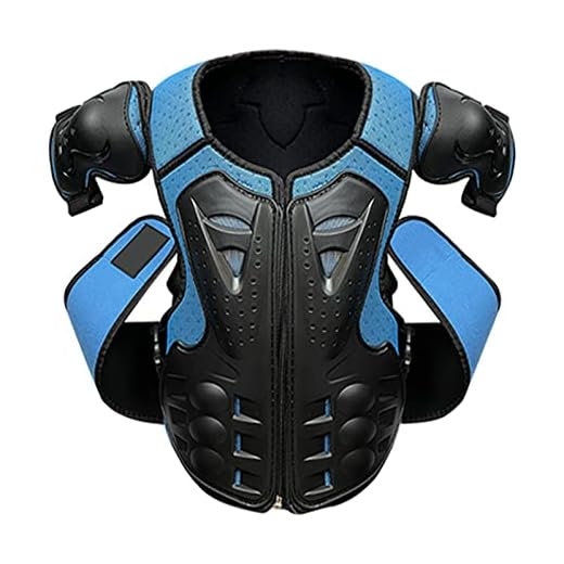 Barn motocross pansarväst Sport Bröst Rygg Ryggskydd Skyddsväst Skridskoåkning Skidåkning Kroppsskydd Väst Cykling Anti-fall utrustning Blue,M