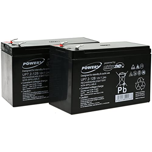 Powery Batería de Gel para SAI APC Smart UPS 750, 12V, 7,2Ah/86Wh, Lead Acid