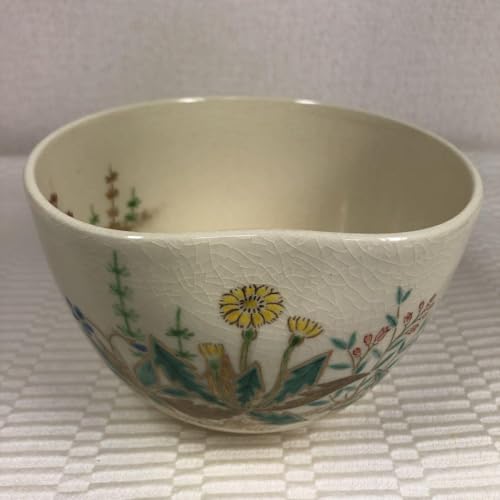 陶葊　抹茶茶碗　高級 楽天市場】京焼 清水焼 陶あん 色絵付け 抹茶茶碗（白地×椿