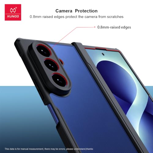 Image of PRITO Compatible for Samsung Galaxy Z Fold 8 Ultra Case - Clear Beatle Slim Phone Case with Hard Pc Back, Soft TPU Edges, Hinge, Non-Yellowing, Shockproof Protective Cover for Z Fold 8 Ultra