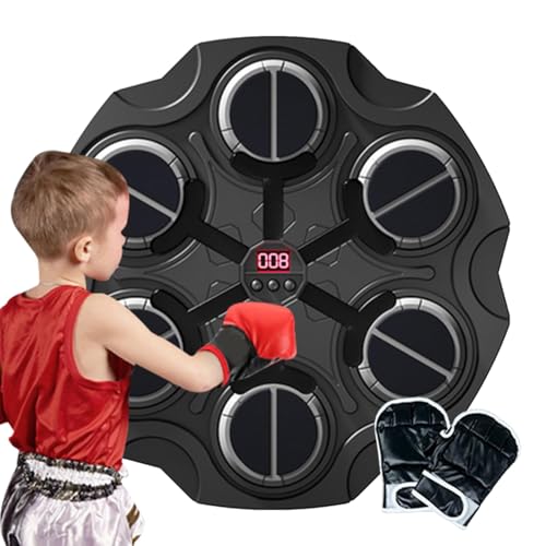 Machine de boxe musicale murale intelligente avec gants pour entraînement de fitness