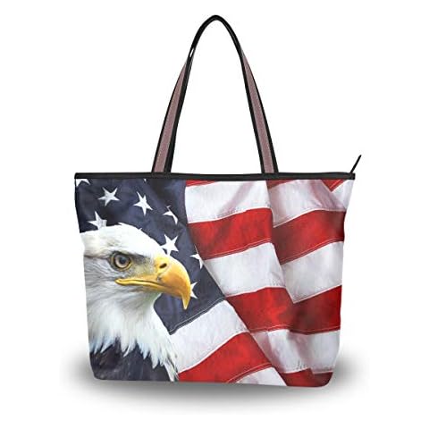 MyDaily Fashion - Bolso de mano con diseño de águila y bandera americana Cover