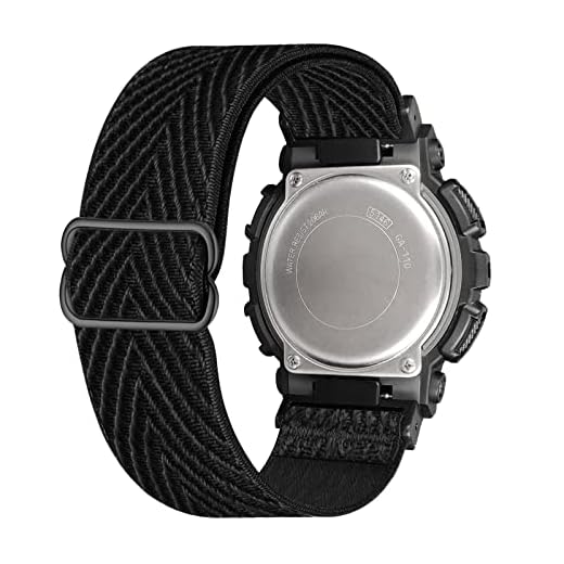 ahayo Correa elástica para Casio G-SHOCK DW-5600,GA-2100,GW-M5610,DW-5700,Correa de reloj elástica suave de nailon con hebilla ajustable para GA-100,GDF-100,GLX-5600,GW-6900, Acero inoxidable