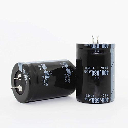 WJW-DIANRONG, 2ST 680UF 400V Aluminium-Elektrolyt-Kondensator 400V 680UF 35 * 50mm Cover
