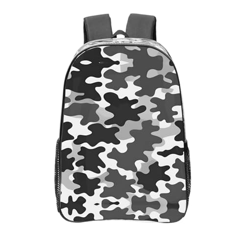 Sac à dos transparent camouflage en PVC avec bretelles renforcées