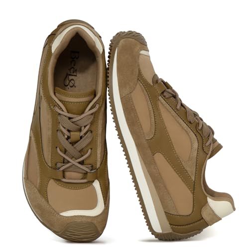 Image of Casual Sneakers for Women Lace Detail Elegant Ribbon Lace-Up Fashion Sneakers with Leather Upper Memory Foam Insole and Trendy Casual Shoes for Women