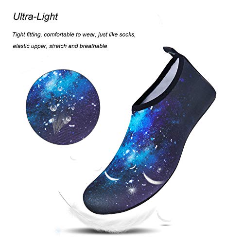 Image of WateLves Water Shoes for Womens Mens Barefoot Quick-Dry Aqua Socks for Beach Swim Surf Yoga Exercise New Translucent Color Soles
