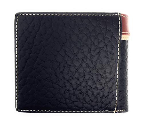 Western Genuine Leather Floral Tooled Rodeo Concho Mens Short Bifold Wallet in 2 colors (Black)2