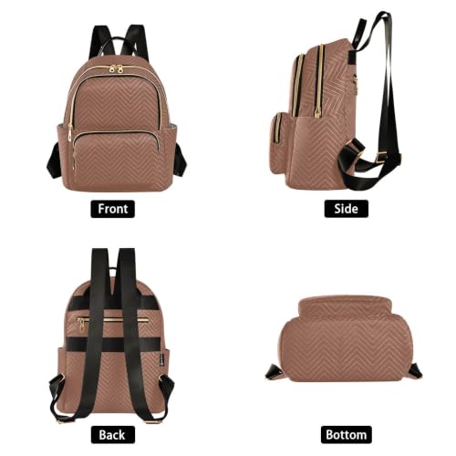 Image of ALAZA Brown Small Backpack Purse for Women Travel Bag Fashion Daypack Back Pack Shoulder Bag