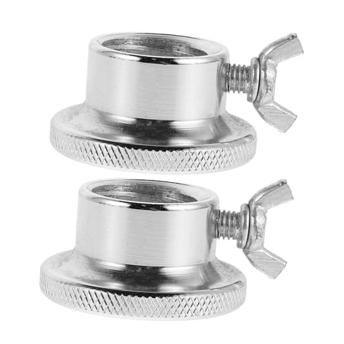 GRIRIW 2Pcs Dumbbell Collars Nut Slip Barbell Clamps for Weight Lifting Durable Screw Nuts Compatible with Standard Equipment Fitness Exercise Essentials