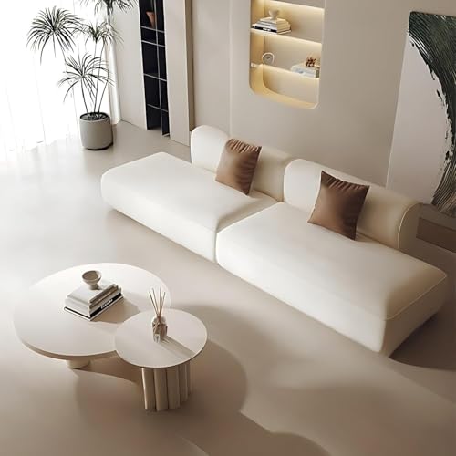 Image of Shie Wood Art Modern 4 Seater Seactional Sofa Modular Design Lounger in Velvet Fabric Sofa for Living Room, Bedroom, Hallways (4 Seater Sectional A)