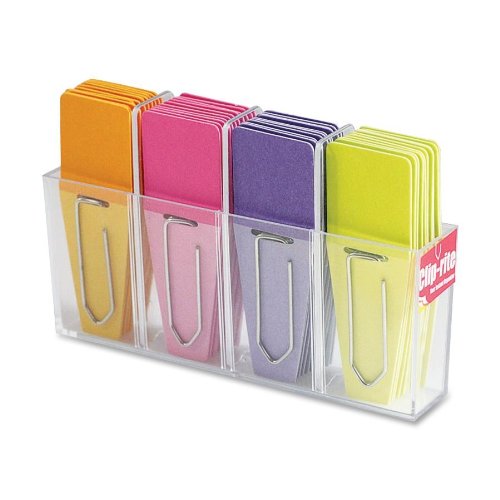 Clip-rite Clip-Flags Solid O/P/P/L 9 Clip-Tabs per color Dispenser included 36 pieces (CRT-028 )
