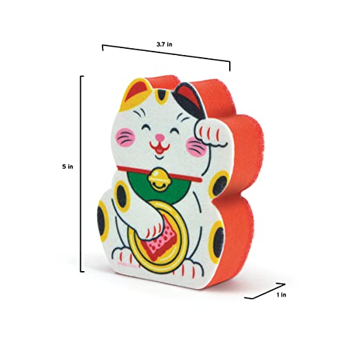 Image of Genuine Fred, Feline Lucky, Lucky Cat Kitchen Sponge