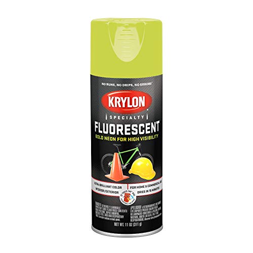 Krylon K03104777 Lemon Yellow Fluorescent Paint - 11 oz. Aerosol #1