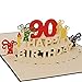 Produktbild Favour Pop Up® - 3D Glückwunschkarte zum runden 90. Geburtstag. Ein filigranes Kunstwerk, das sich beim Öffnen als Geburtstagstorte entfaltet. ALTA90B