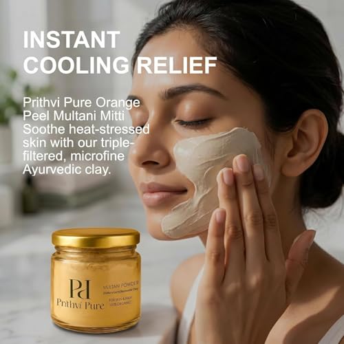 Image of Orange Peel Multani Mitti Face Pack 200g | Herbal Ayurvedic Clay for Oil Control, Tan Reduction & Clear-Looking Skin | For Face & Body Use