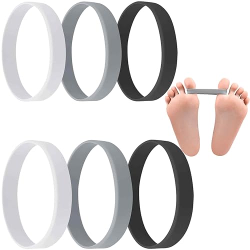 Saijer Corrector de Juanetes, 6 Piezas Separador Dedos Pies Goma Elastica Ejercicio Protector Dedos Pie para Alivio del Dolor Hallux Valgus Corrector para Hombre y Mujer Fácil de Usar