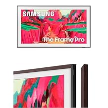 SAMSUNG 75-Inch The Frame Pro LS03FW 4K Neo QLED Mini LED Smart TV 2025 Model with Modern Brown Customizable Bezel Bundle