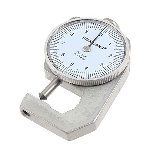 Calibrador de espesor con dial 0-10 mm, precisión 0.1 mm